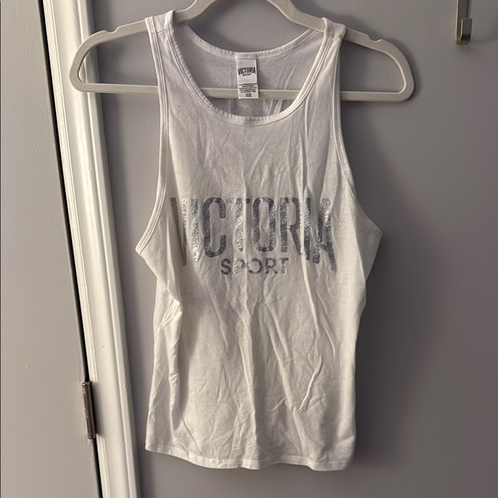 Victoria's Secret White Sleeveless Tank Top